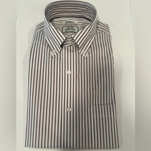 NWT Jos. A. Bank Brown and White Striped Dress Shirt